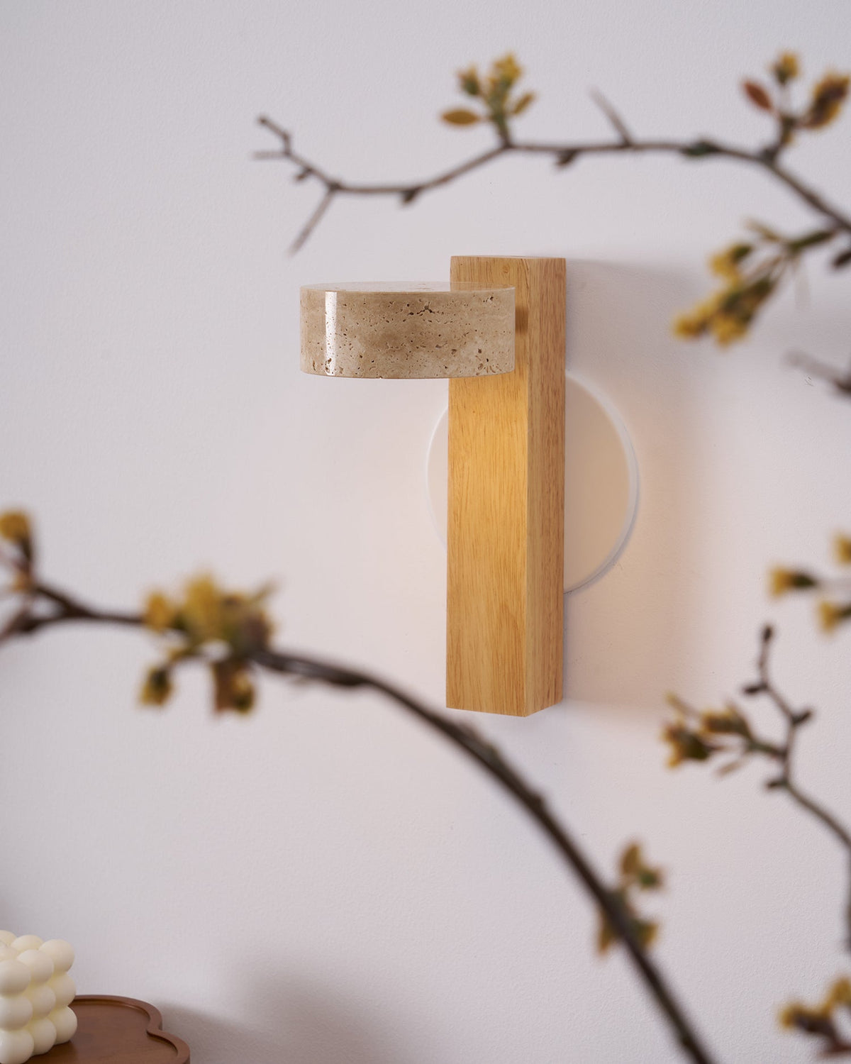 Tavalina aplique de pared Cylinder-Stack travertino