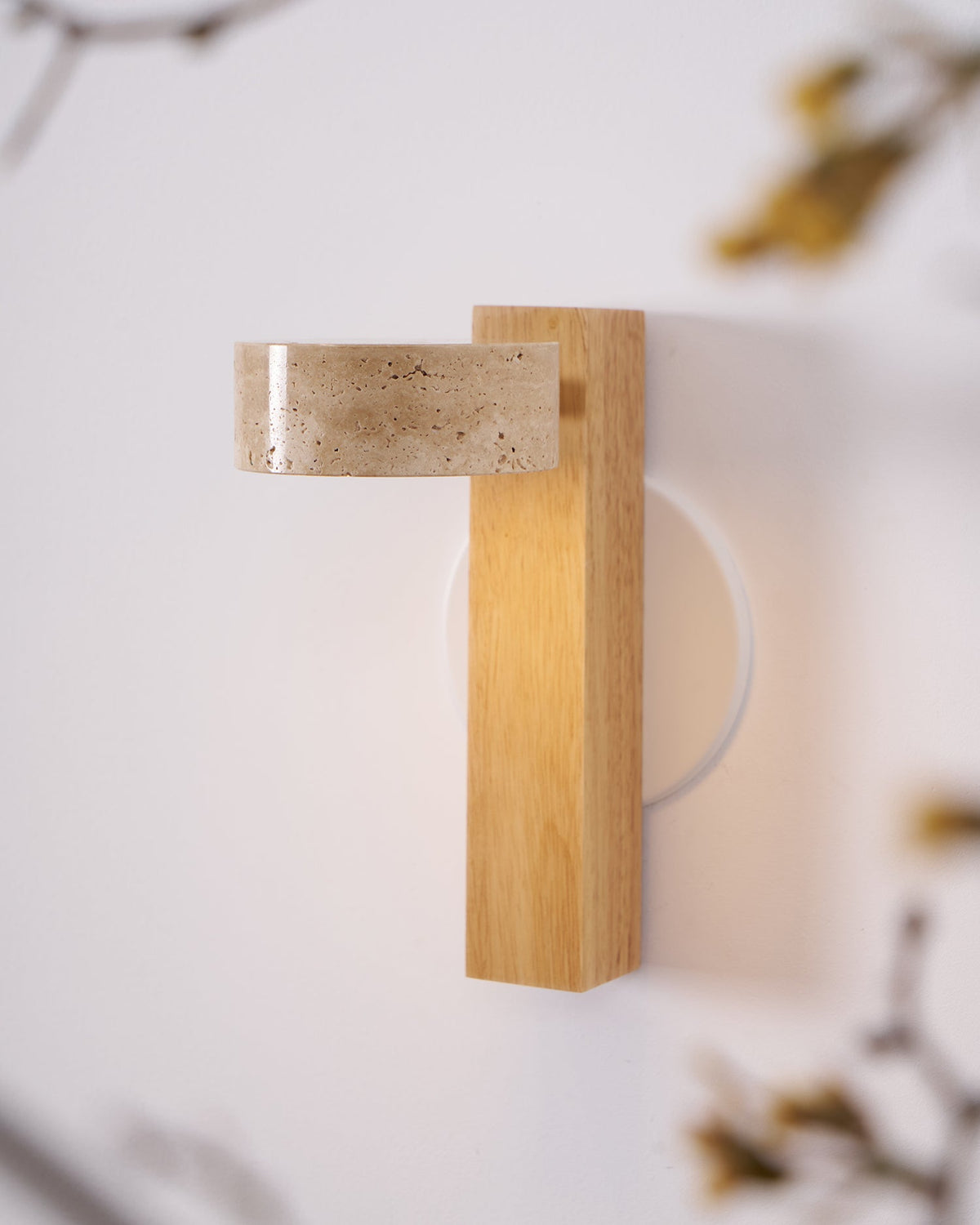 Tavalina aplique de pared Cylinder-Stack travertino