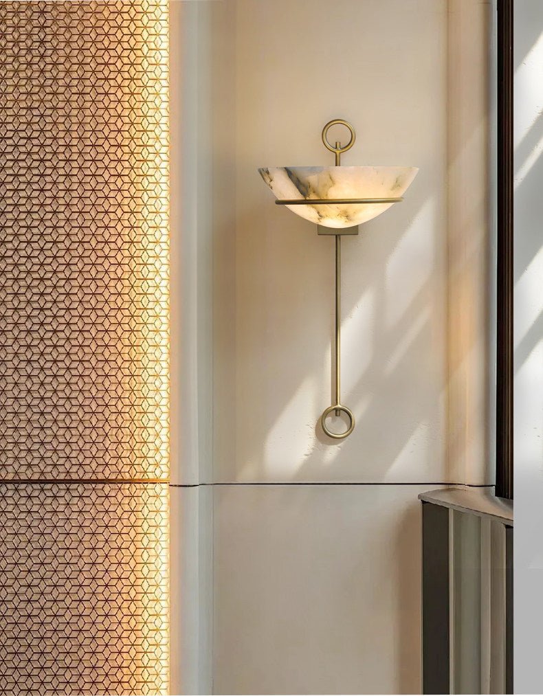 Eiroreria aplique de pared alabastro