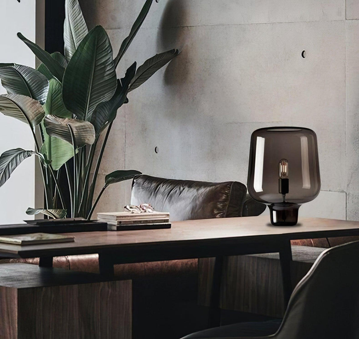 Eanlari lámpara de mesa contemporánea de vidrio