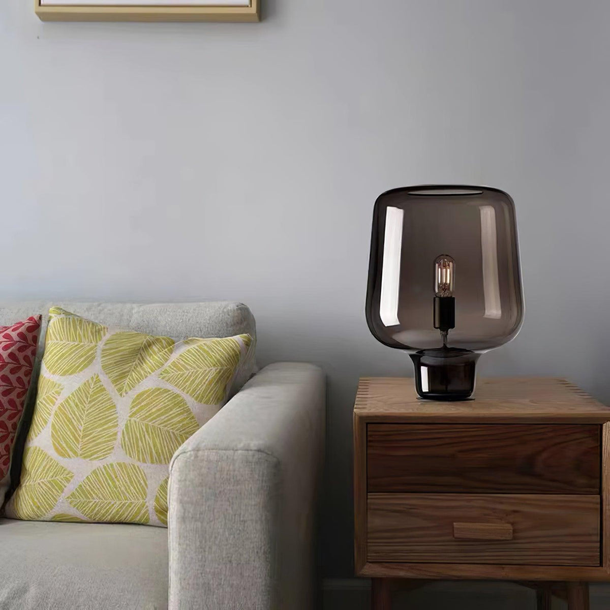 Eanlari lámpara de mesa contemporánea de vidrio
