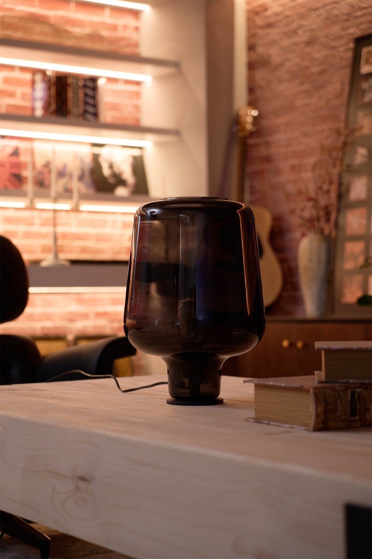 Eanlari lámpara de mesa contemporánea de vidrio