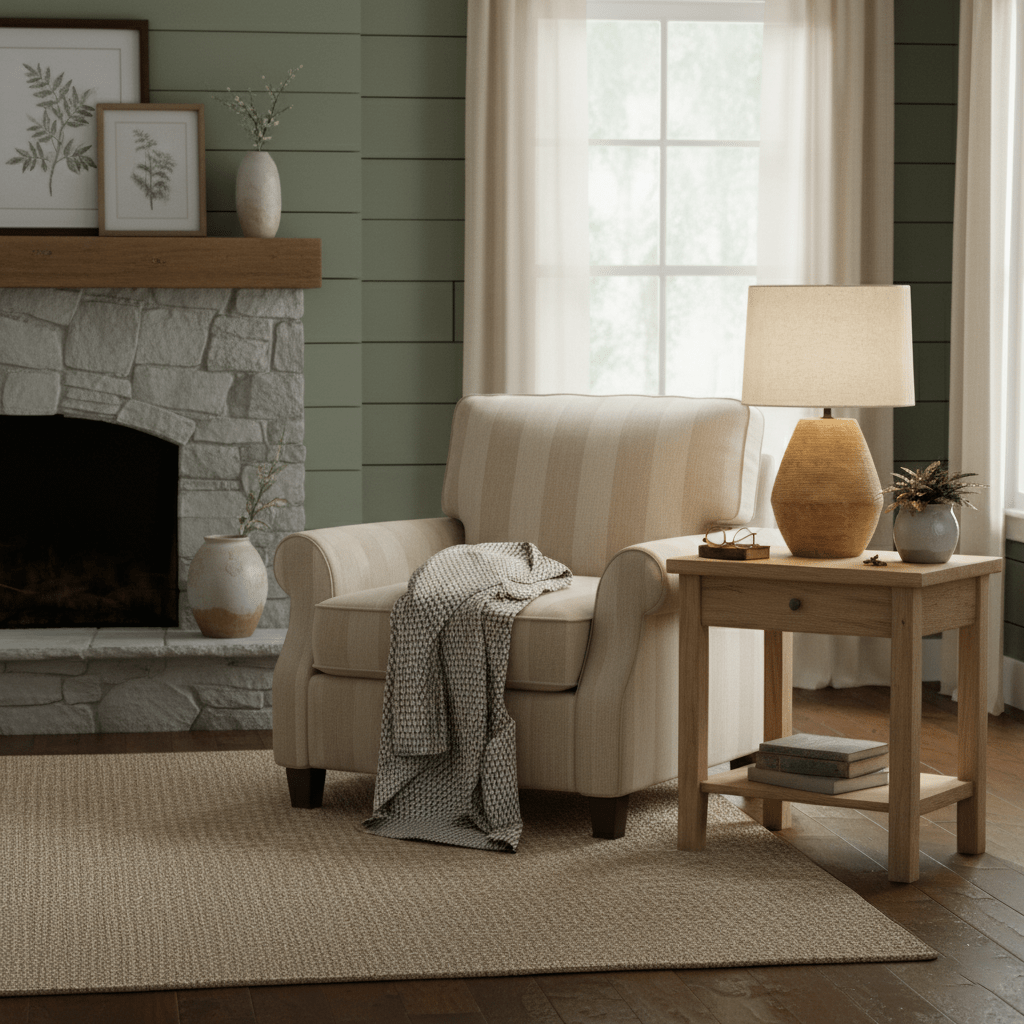 Lámpara de mesa texturada en tono terracota