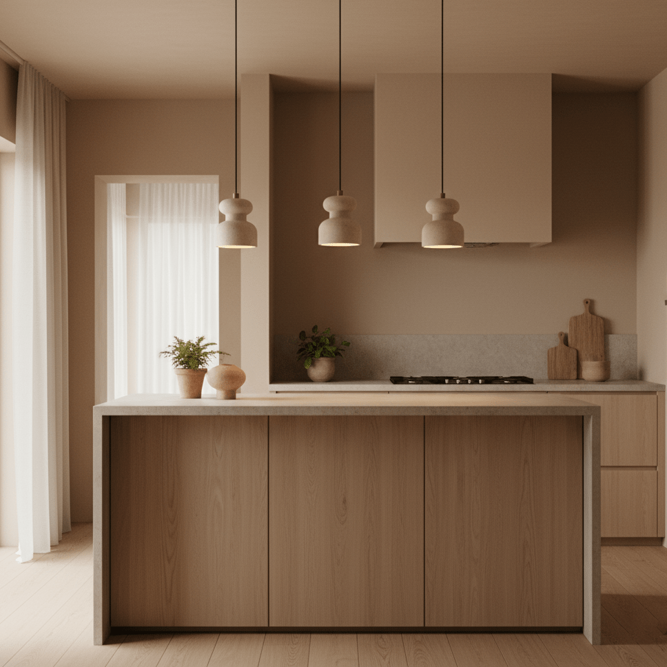 Ansel lámpara colgante con textura en travertino