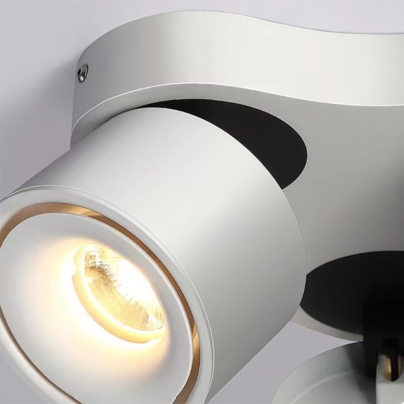 Nylaeara lámpara de techo de tres cabezas plegable y giratoria