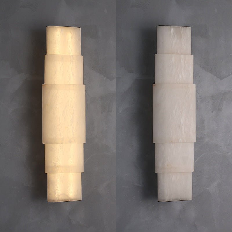 Dornette aplique de pared en columnas escalonadas de alabastro
