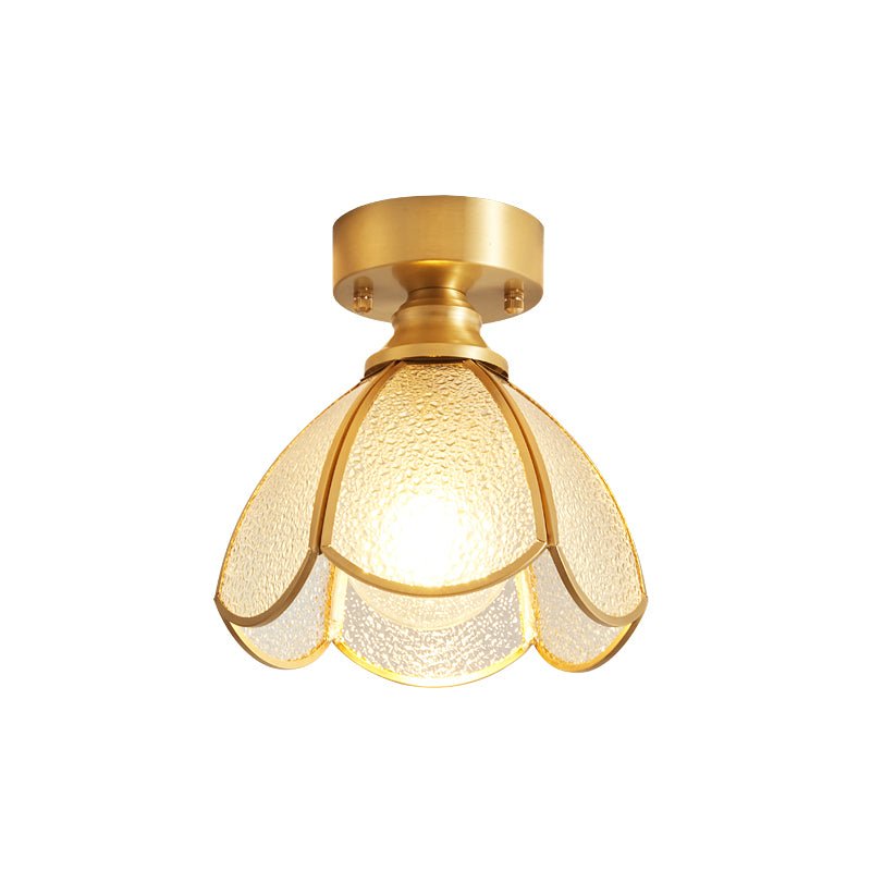 Revely lámpara de techo vintage floral esmerilado