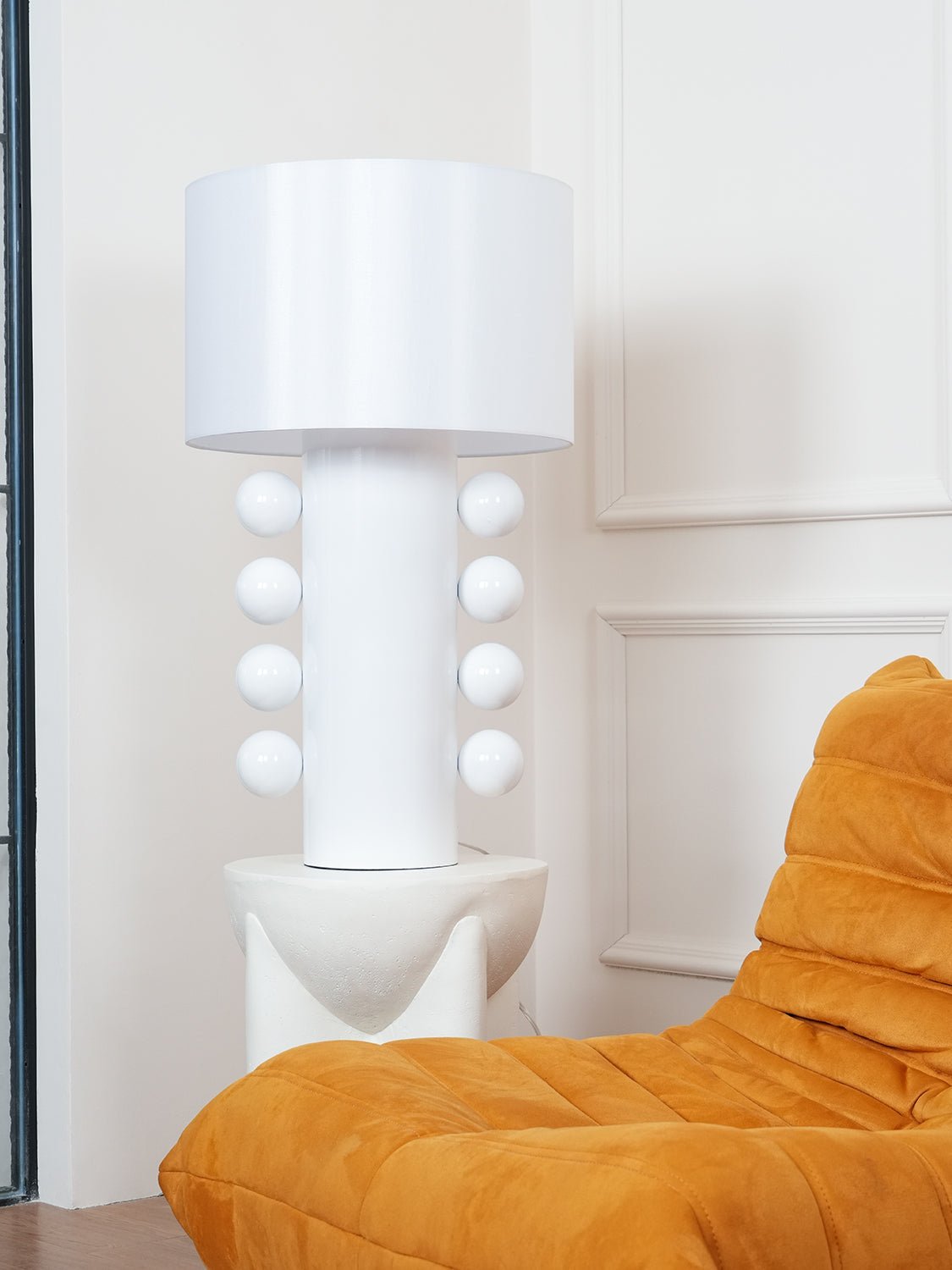 Nixu lámpara de mesa de tejido caprichosa