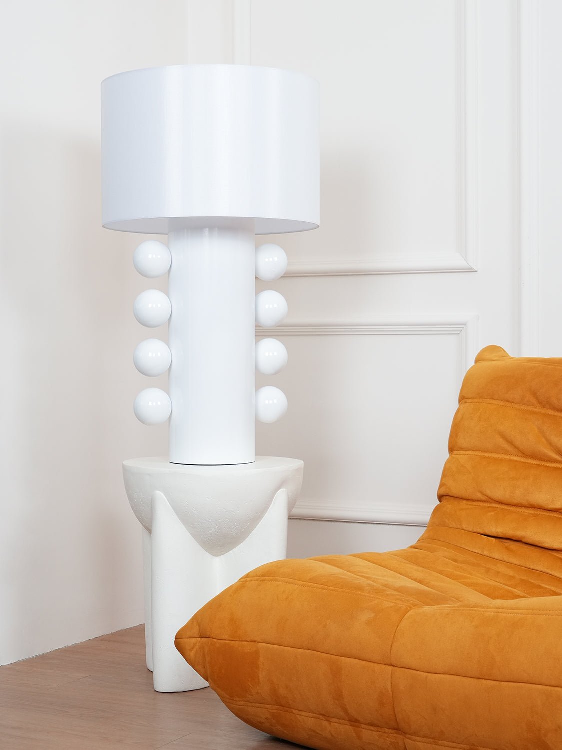 Nixu lámpara de mesa de tejido caprichosa