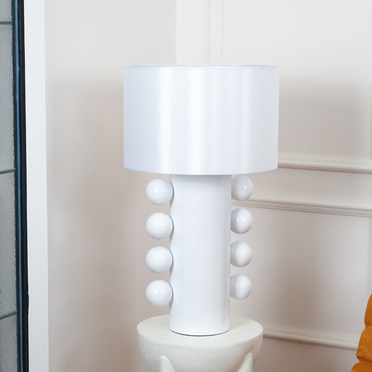 Nixu lámpara de mesa de tejido caprichosa