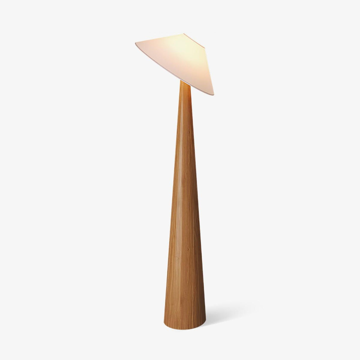Apex lámpara de pie en madera con base cónica