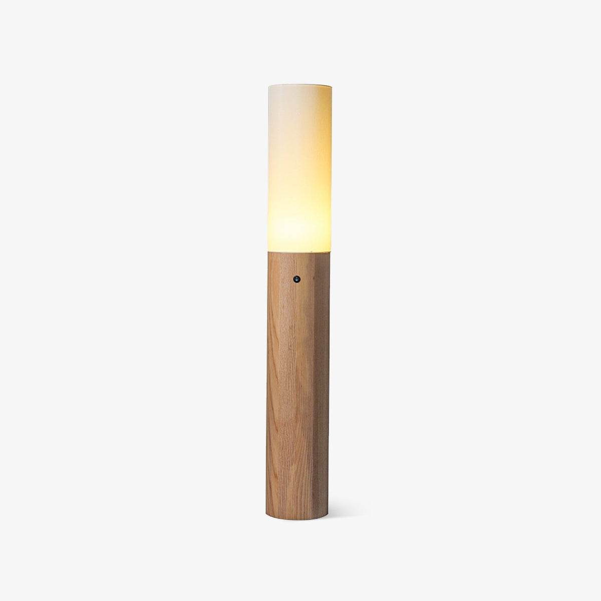 Viraalia lámpara de pie con columna de madera