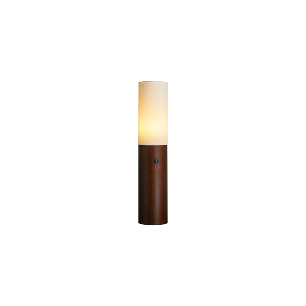 Viraalia lámpara de pie con columna de madera