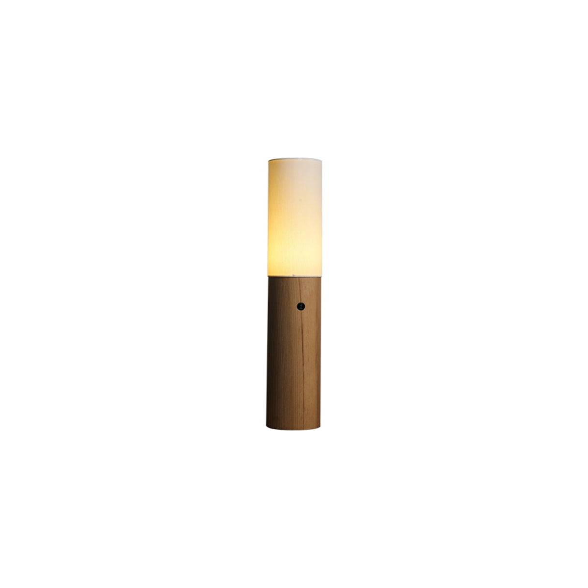 Viraalia lámpara de pie con columna de madera