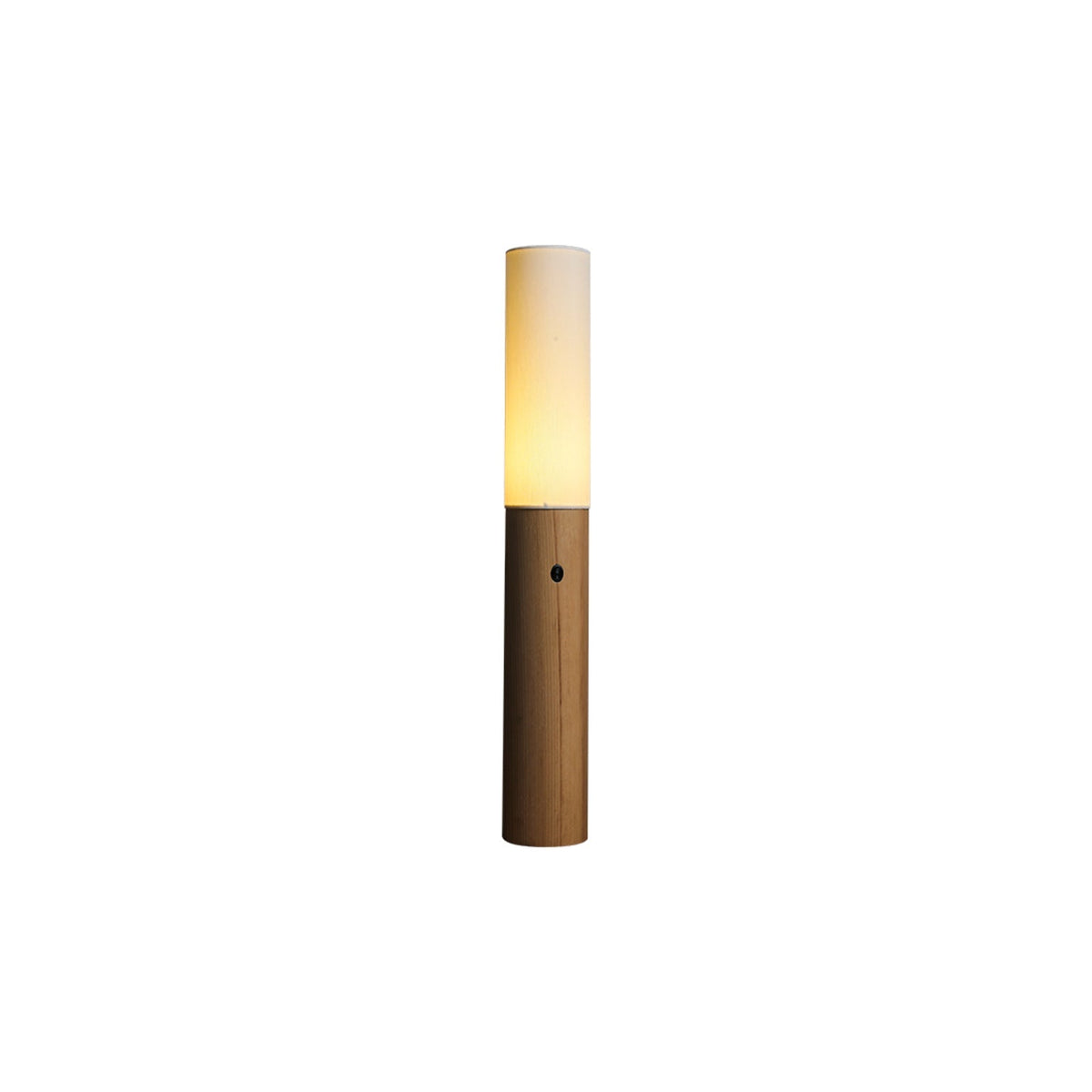 Viraalia lámpara de pie con columna de madera