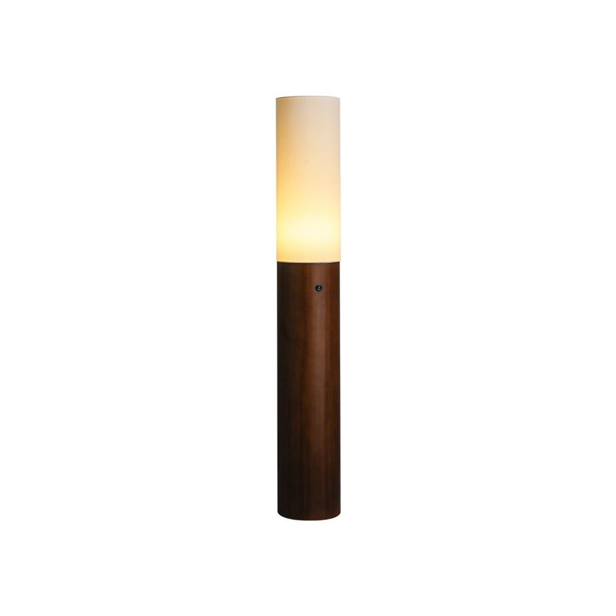 Viraalia lámpara de pie con columna de madera