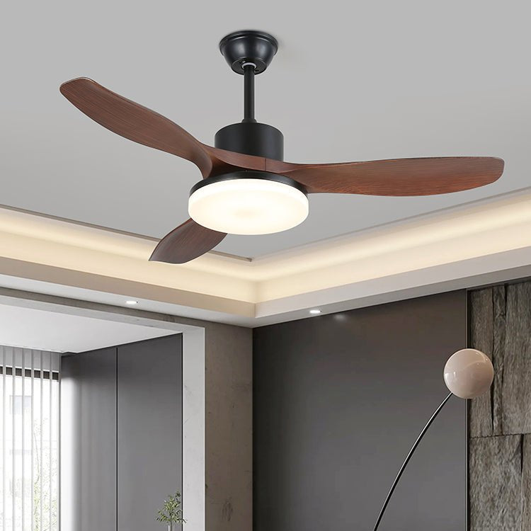 Darian ventilador de techo con luz minimalista de madera