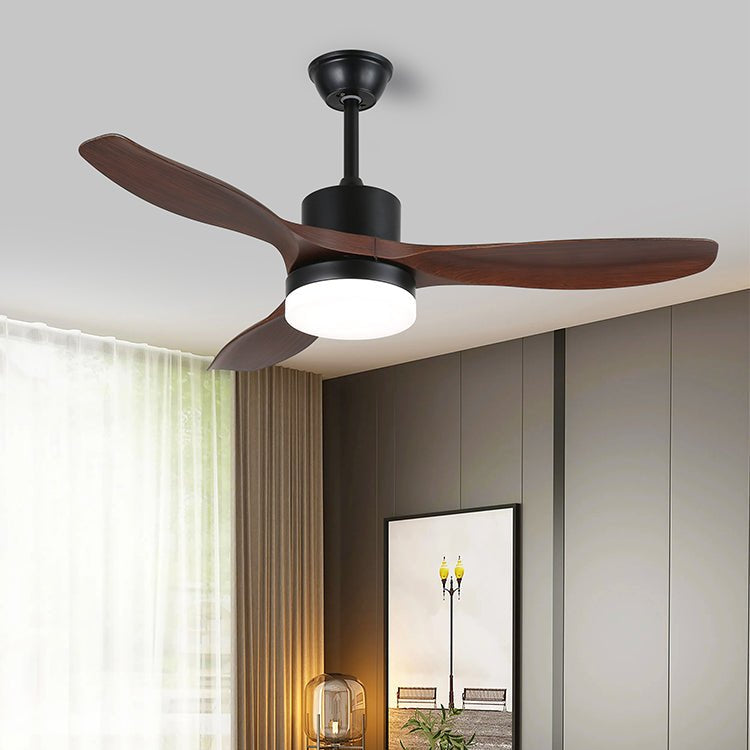 Darian ventilador de techo con luz minimalista de madera
