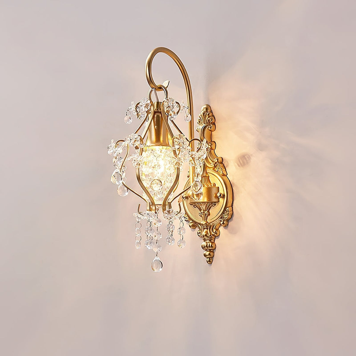 Elyenelia aplique de pared de lujo con cristal postmoderno