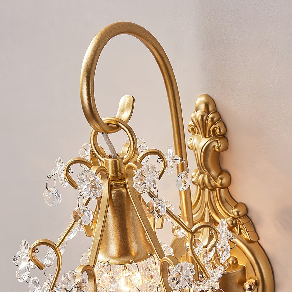 Elyenelia aplique de pared de lujo con cristal postmoderno