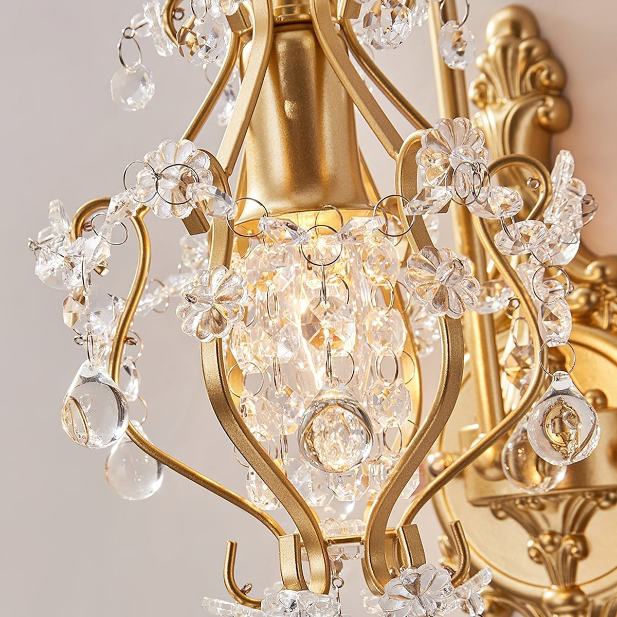 Elyenelia aplique de pared de lujo con cristal postmoderno