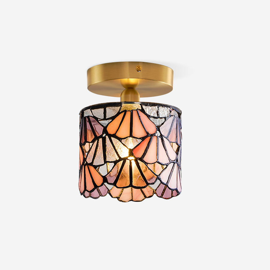 Rosavine plafón de vidrio esmerilado Tiffany