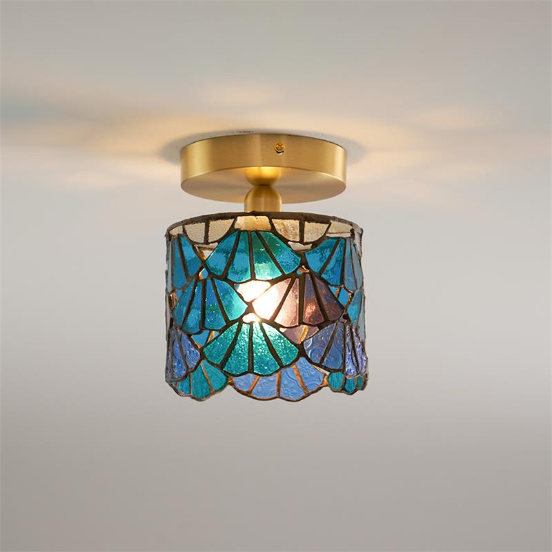 Rosavine plafón de vidrio esmerilado Tiffany