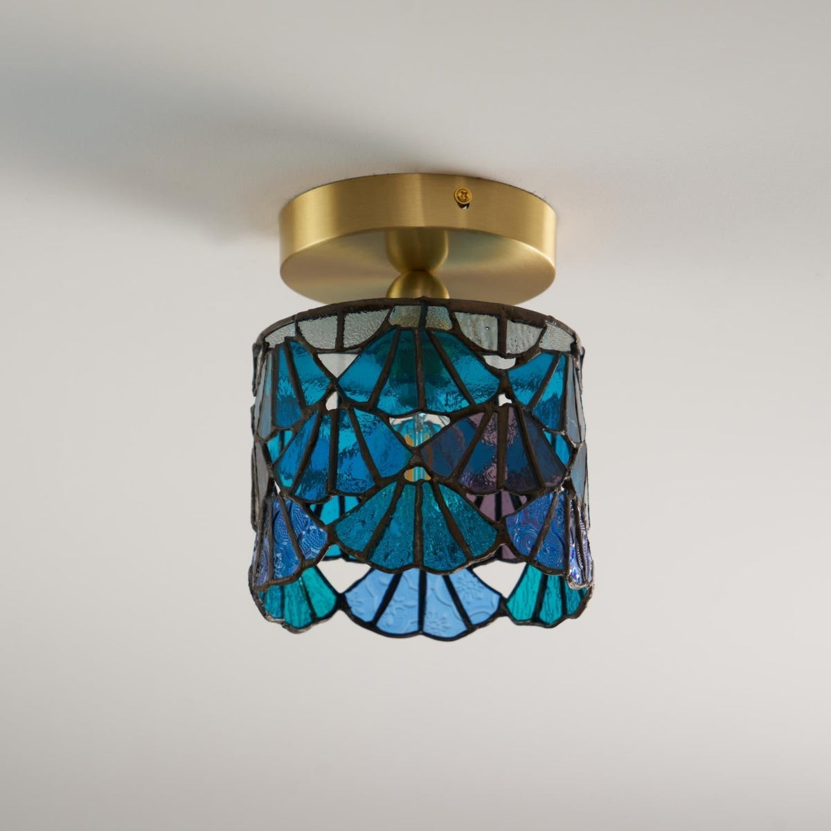 Rosavine plafón de vidrio esmerilado Tiffany