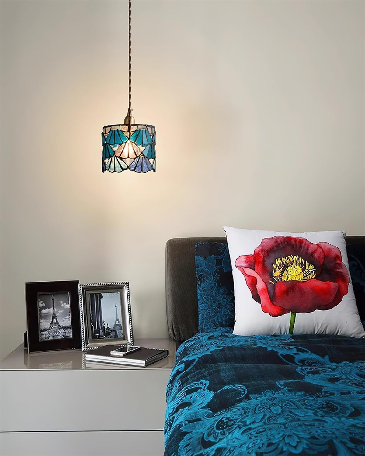 Lioraen lámpara colgante Tiffany diseño clásico
