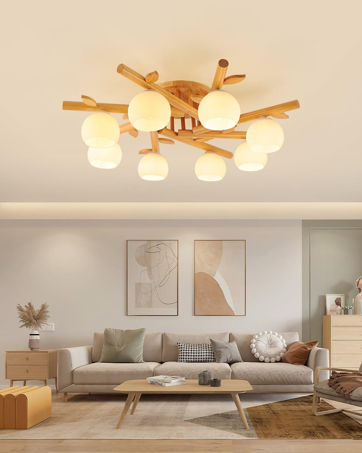 Willow lámpara de techo minimalista de madera