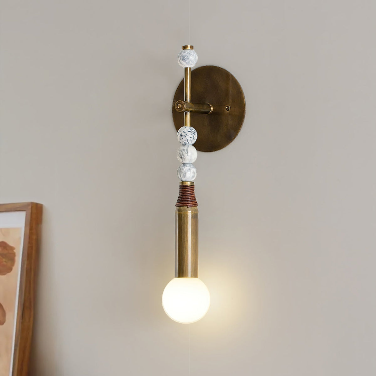 Evilor aplique de pared Premium elegancia con enchufe en mármol enchufable