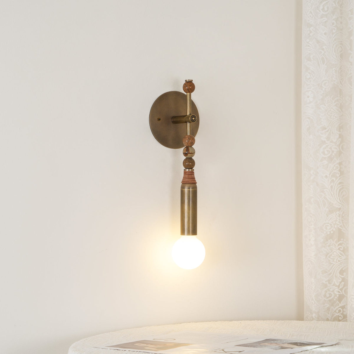 Roma  Vintage Wall Lamp Marble