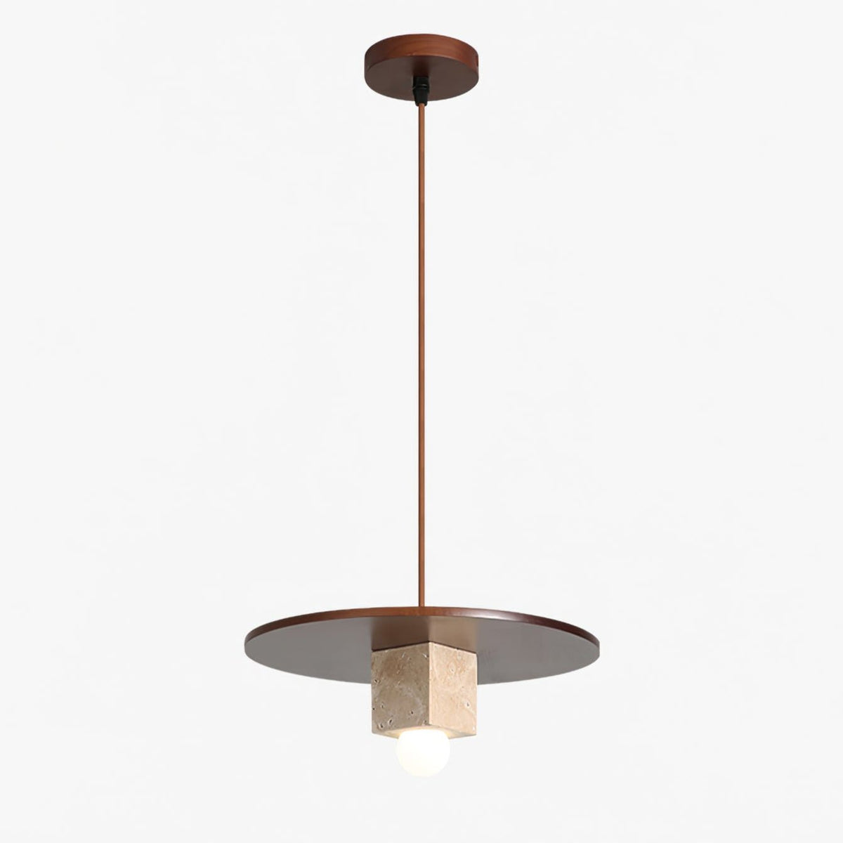 Sarix lámpara colgante geométrica de travertino