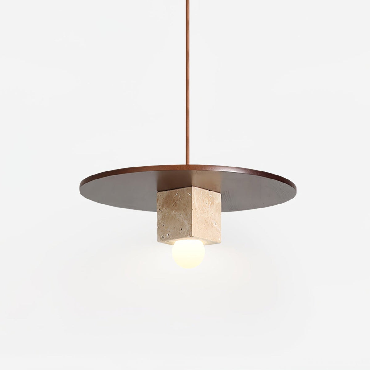 Sarix lámpara colgante geométrica de travertino