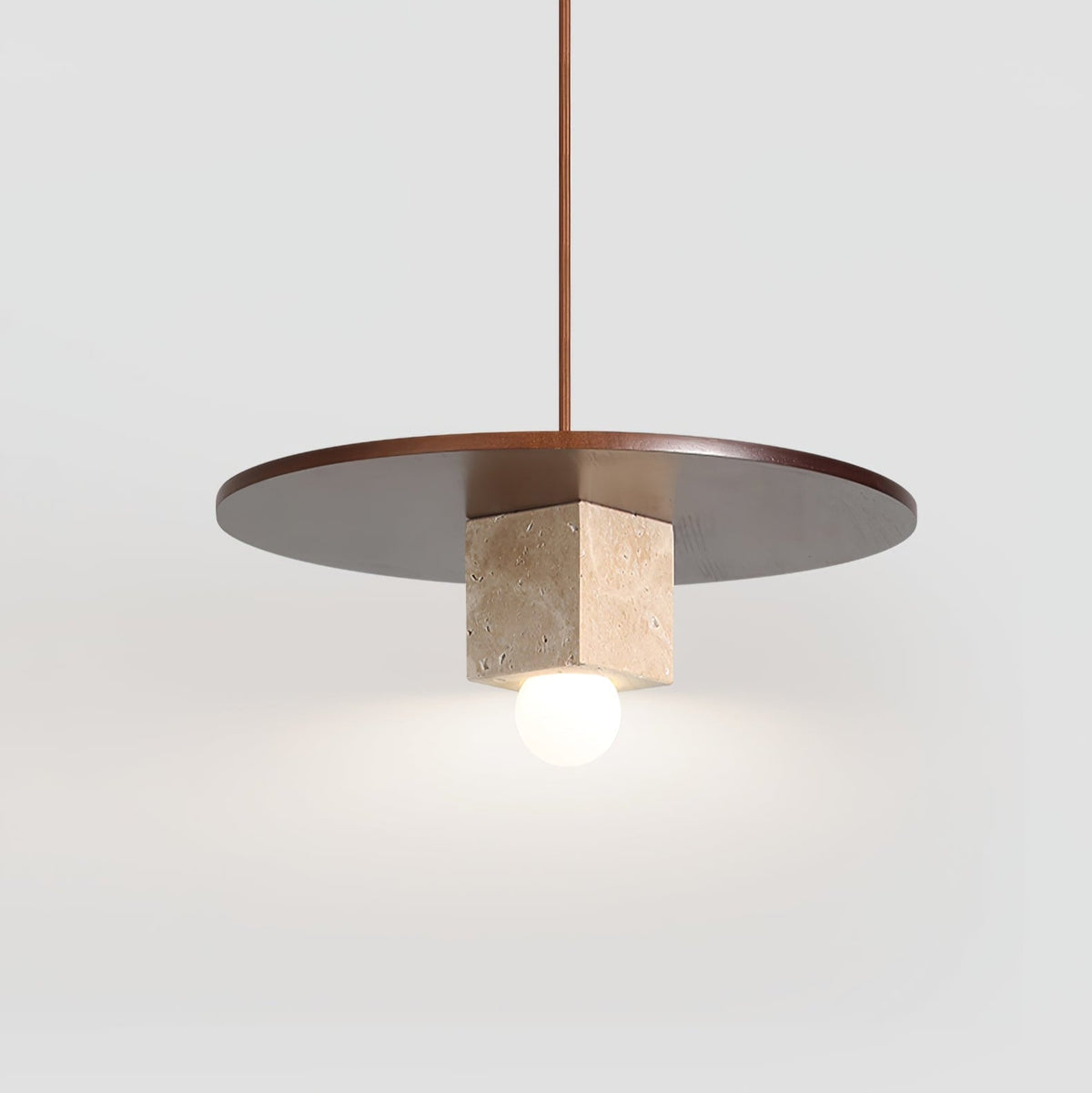 Sarix lámpara colgante geométrica de travertino