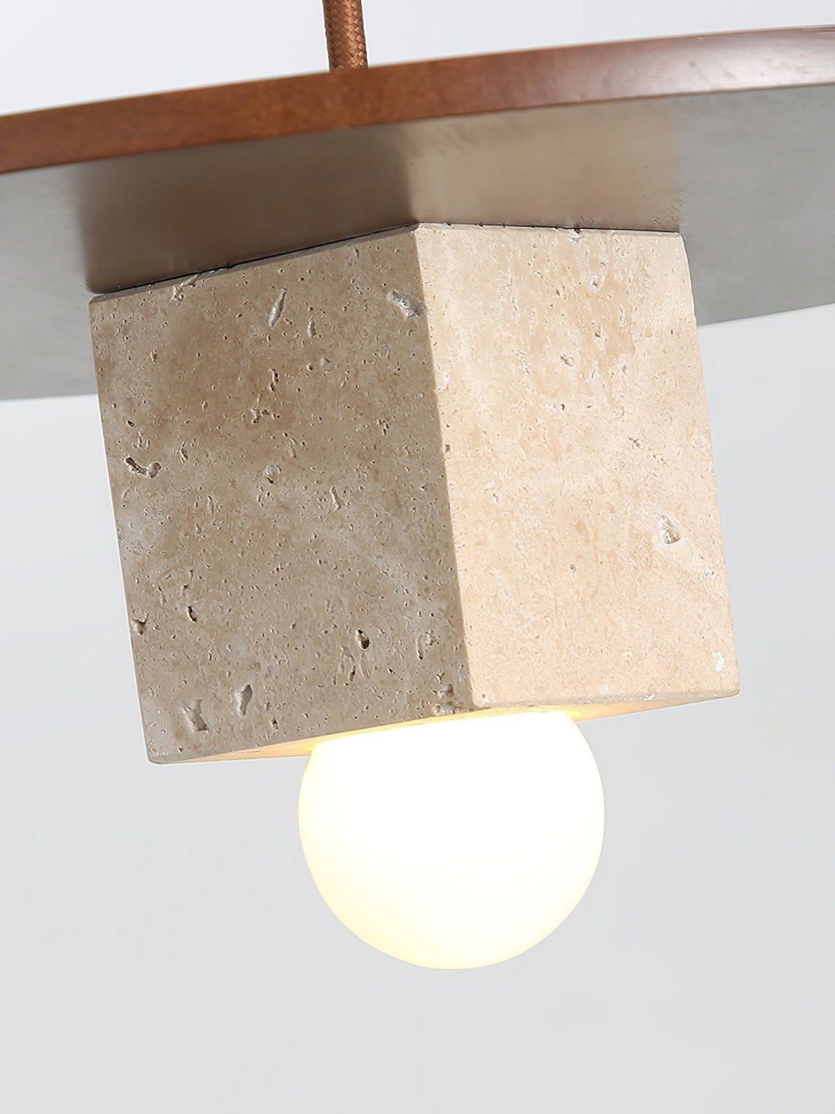 Sarix lámpara colgante geométrica de travertino