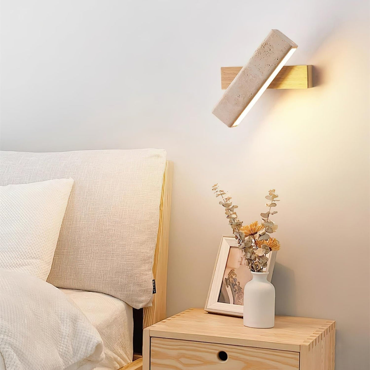 Novra aplique de pared de travertino con rotación