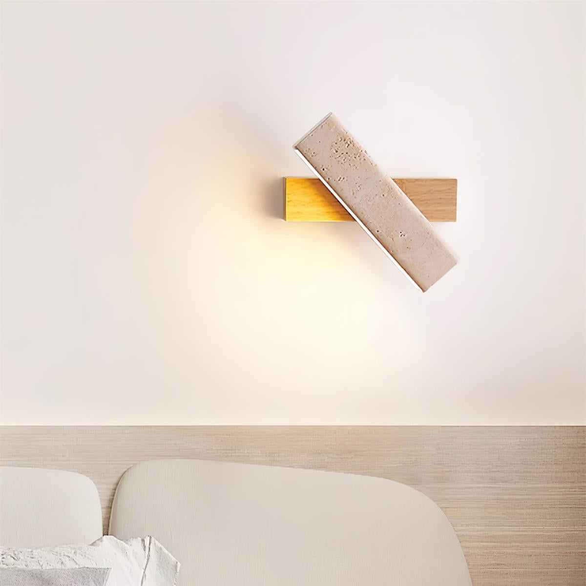 Novra aplique de pared de travertino con rotación