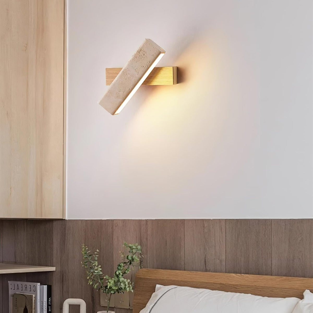 Novra aplique de pared de travertino con rotación