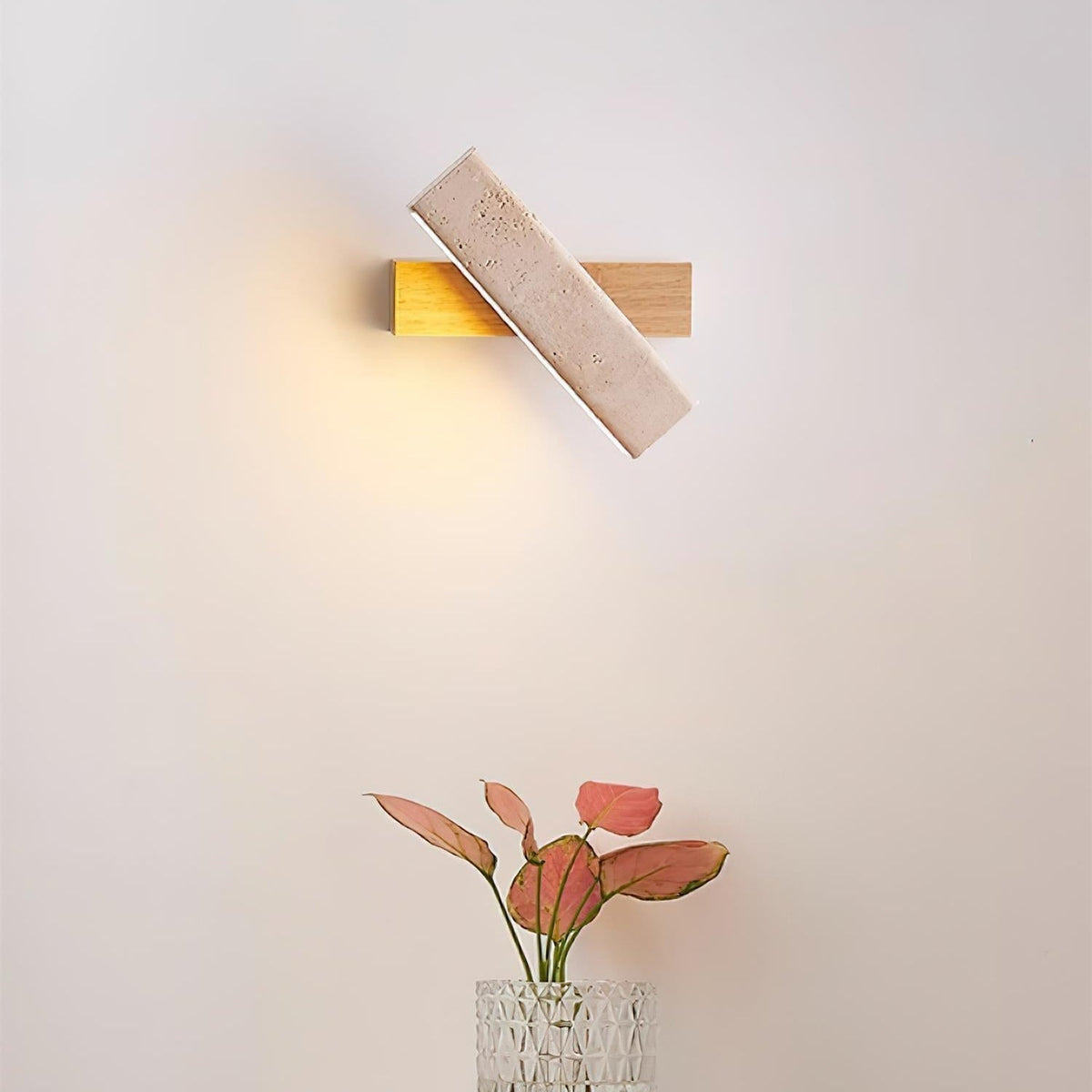 Novra aplique de pared de travertino con rotación