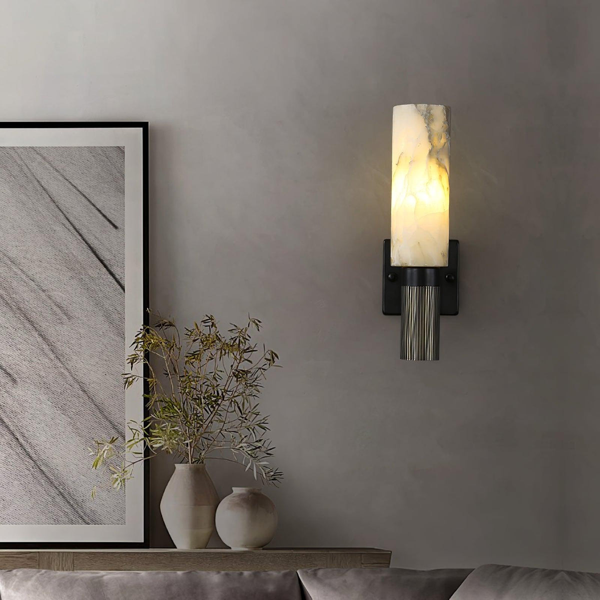 Aveninette aplique de pared alabastro