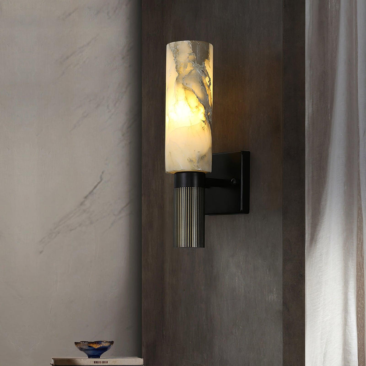 Aveninette aplique de pared alabastro