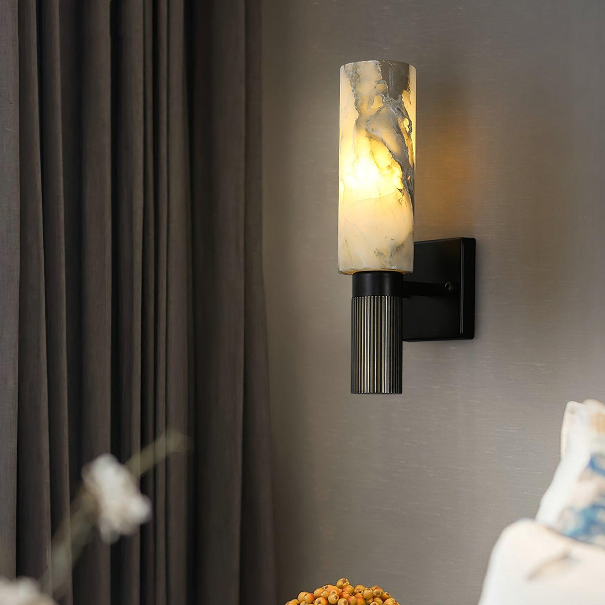 Aveninette aplique de pared alabastro