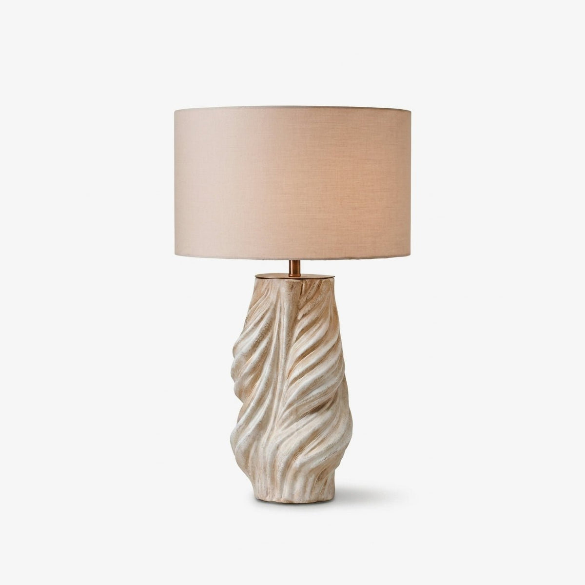 Celvienne lámpara de mesa de cerámica con textura retorcida