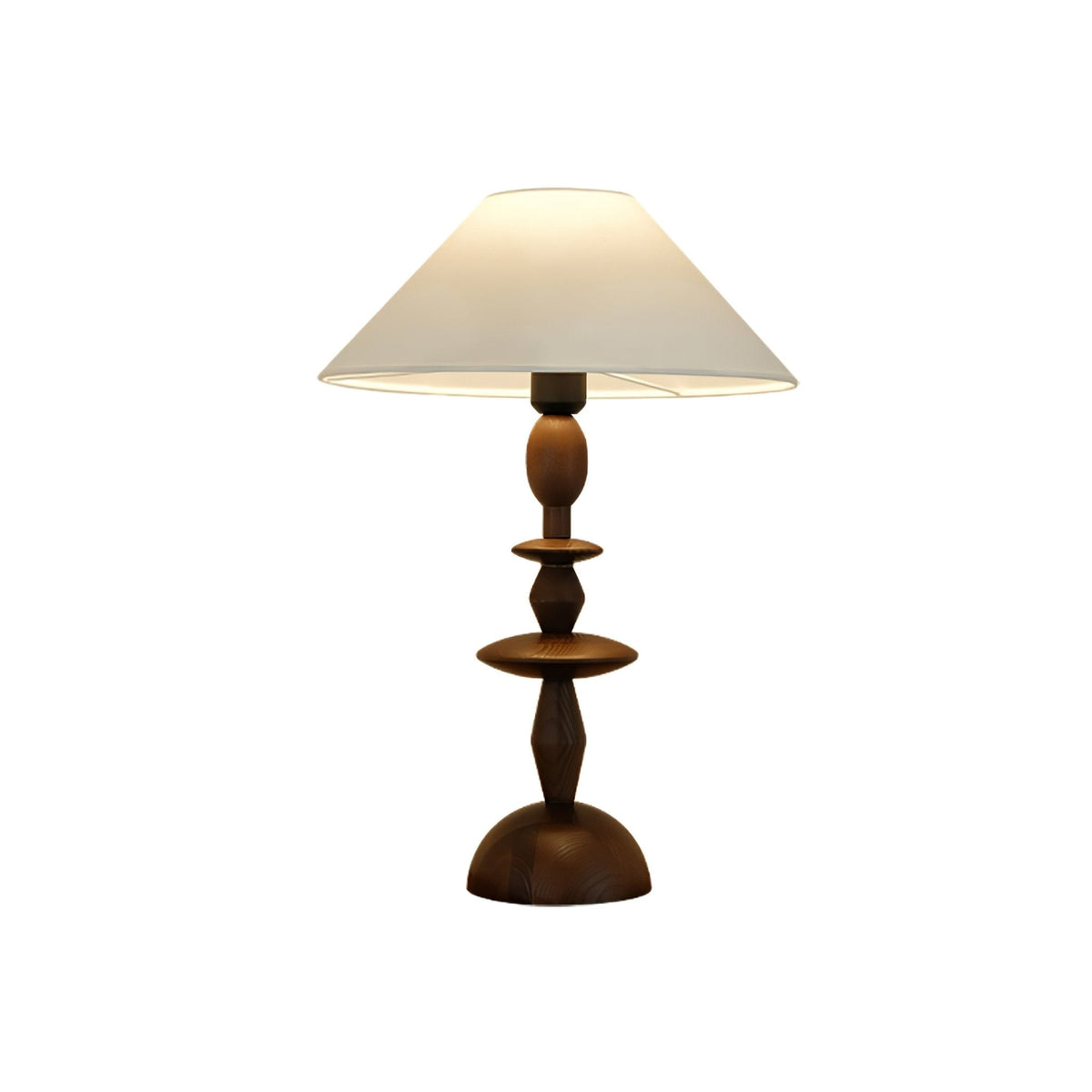 Halenir lámpara de mesa de madera y tejido