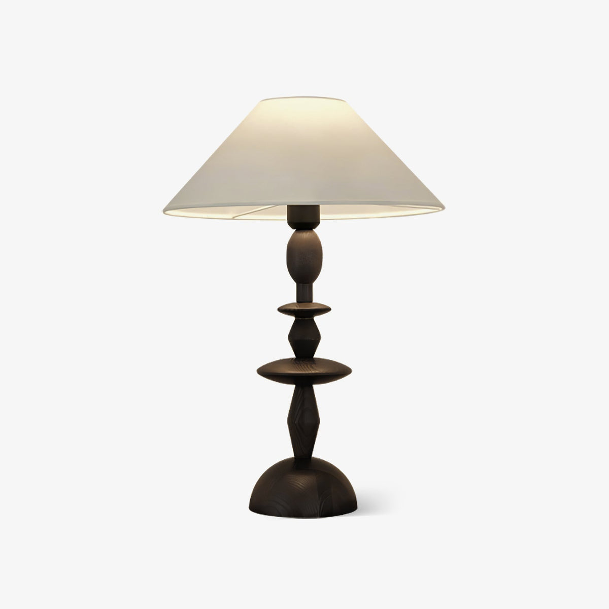 Halenir lámpara de mesa de madera y tejido