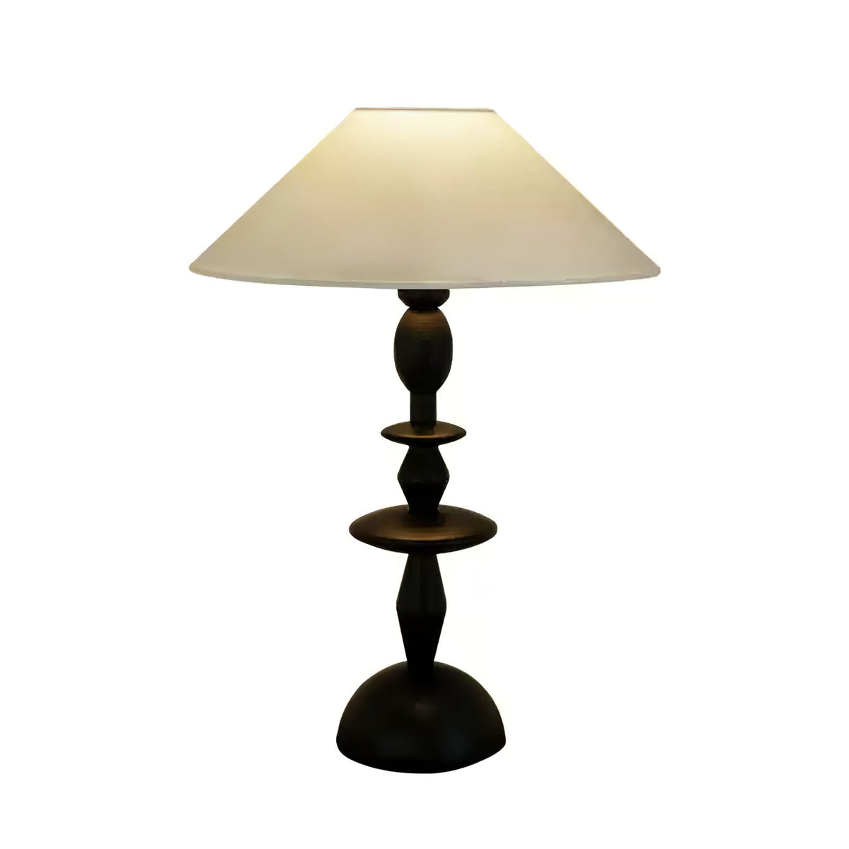 Halenir lámpara de mesa de madera y tejido