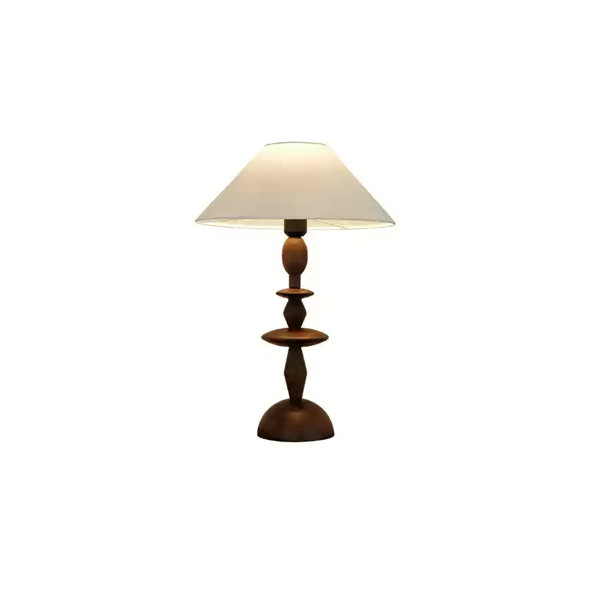 Halenir lámpara de mesa de madera y tejido