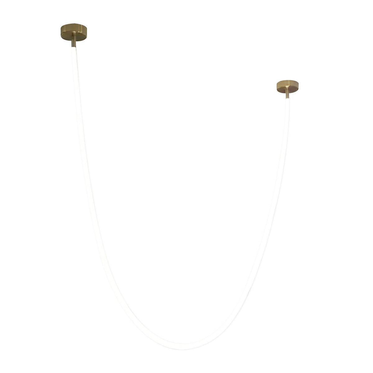 Fenris lámpara colgante Flexible Curve con cable de silicona y acabado en latón