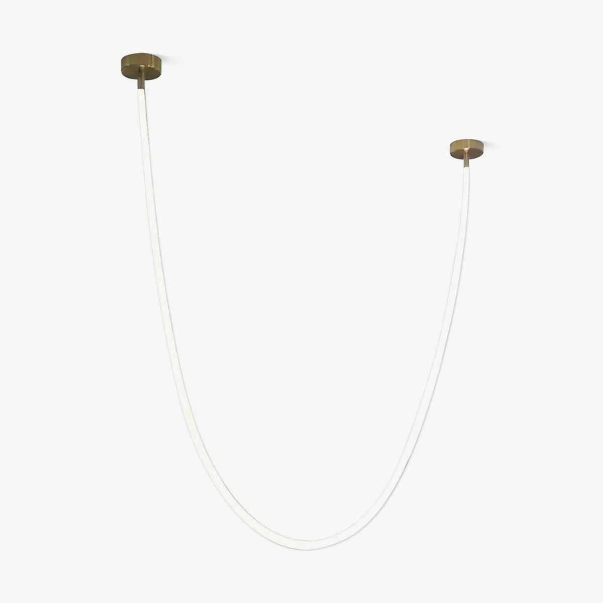 Fenris lámpara colgante Flexible Curve con cable de silicona y acabado en latón
